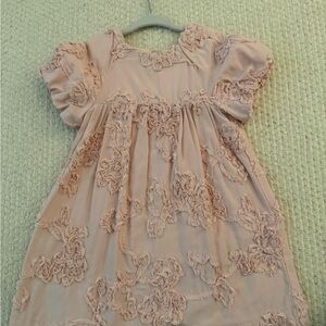 Zara Light Pink Girls Dress with Rosette